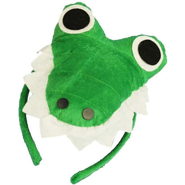 Dyrehodebøyle Plysj Party Hodeplagg Hodebøyle Party Cosplay Kostyme Rekvisitter - Krokodille