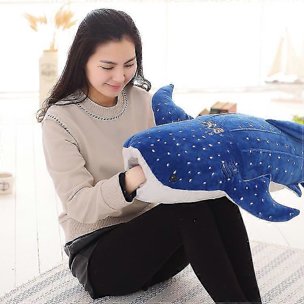 150cm Suuri Pehmeä Hai Pehmolelu Iso Luova Sinivalas Täytetty Pehmeä Hai Merikala Pehmotyyny Ihana Lasten Vauvanukke Gray 50cm