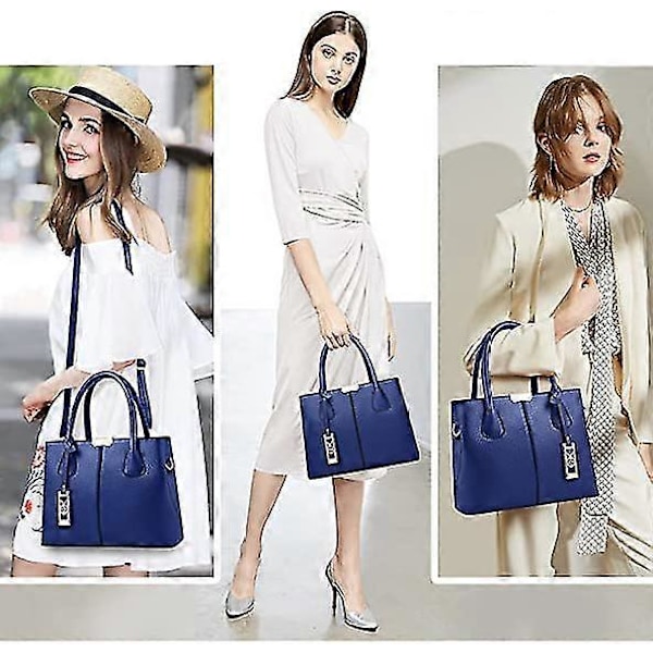 Naisten olkalaukku käsilaukku Nahkainen Crossbody-laukku ja käsilaukut naisille Blue