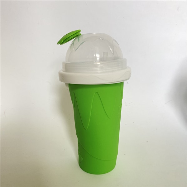 Kryc-Hemmagjord smoothiekopp, en-squeeze iskopp, kylkopp, snabb kylning på sommaren, skaka och pressa kopp green 301-400ml