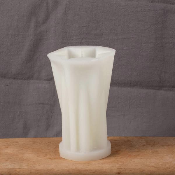 Silikone lysform Genanvendelige lysforme 3D lysfremstilling sekskantet cylinder lysforme silikone til DIY 3D lys
