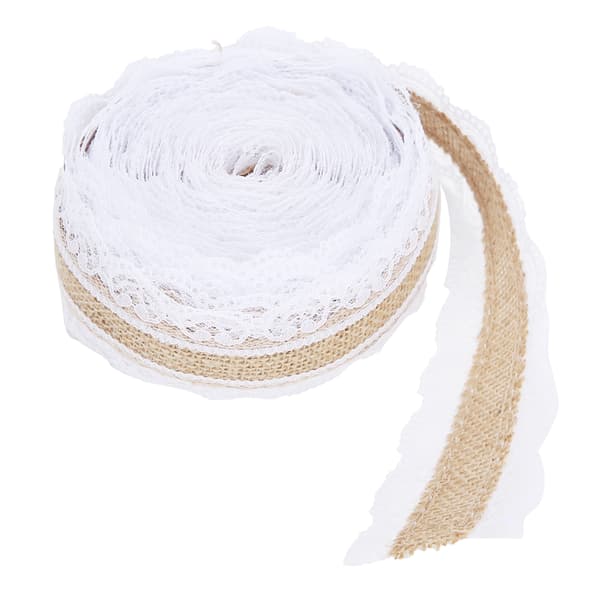 10m DIY Jute Blondetrull Bryllupsbursdagsfest Dekorasjon Håndverk Klestilbehør
