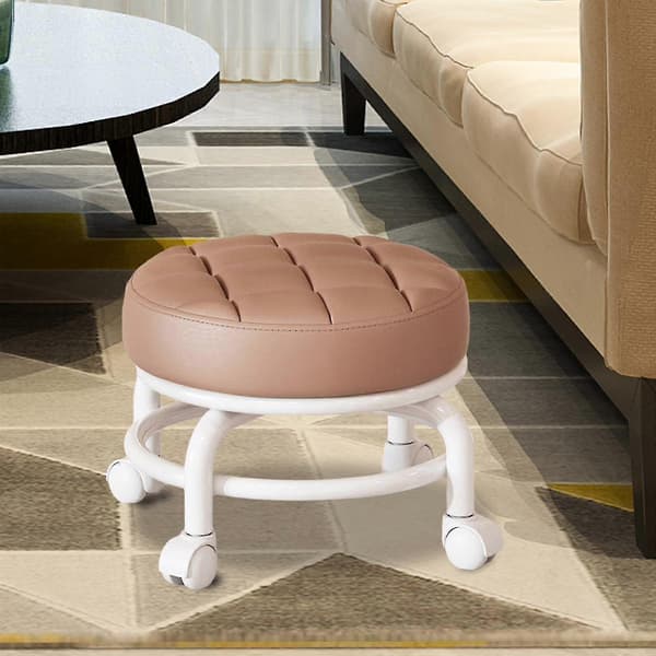 360° Rotating Rolling Stool Household Stool Movable Stool Low Noise Pulley Wheel Low Stool Universal Swivel Casters For Kitchen Home Coffee