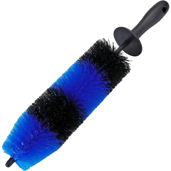 Master Wheel & Tire Brush, Vanteenpuhdistusharja Pitkät Pehmeät Harjakset, Auton Rengasharja, Monikäyttöinen Käyttö Vanteille, Pakoputken Kärjille, Moottoripyörille (Sininen)