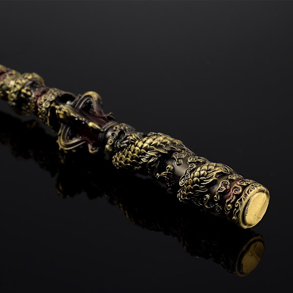 Black Myth Wukong - rundt 35CM Qi Tian Da Sheng Ruyi Golden Band Cudgel Full Metal Crafts Ornament Modeller