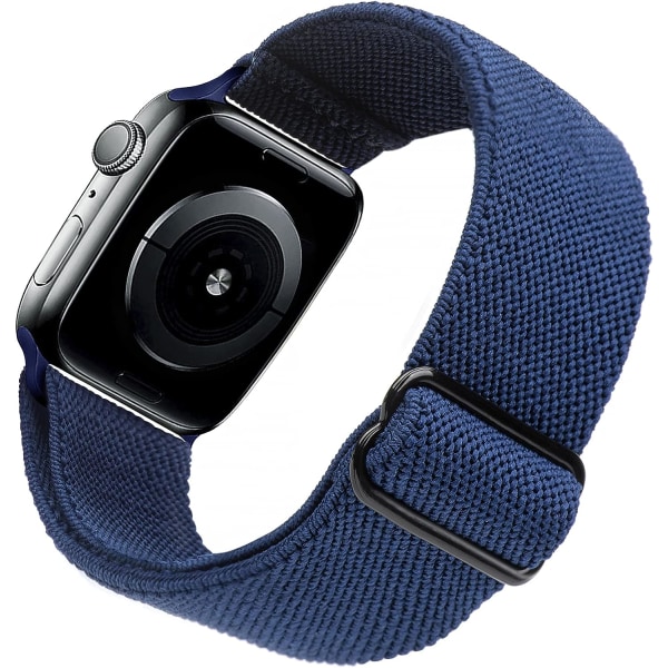 Stretchigt watch kompatibelt för Apple Watch Band 45 mm 44 mm 42 mm Bekvämt justerbart sportband för kvinnor män - blå