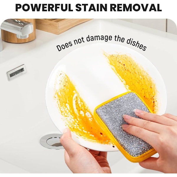 Disksvamp, dubbelsidig köksdisktrasa, absorberande svamp för flera ändamål, diskrengöringsdyna för skålar, diskmaskin för kök 20pcs