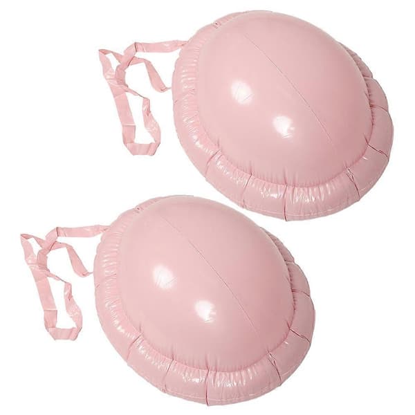 Oppblåsbare rekvisitter for gravid mage for triksing 2 stk rosa PVC-mage