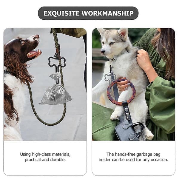 Hundeposeholder til affaldsposer, fastgørelsesclips til 10 stk. til praktisk brug
