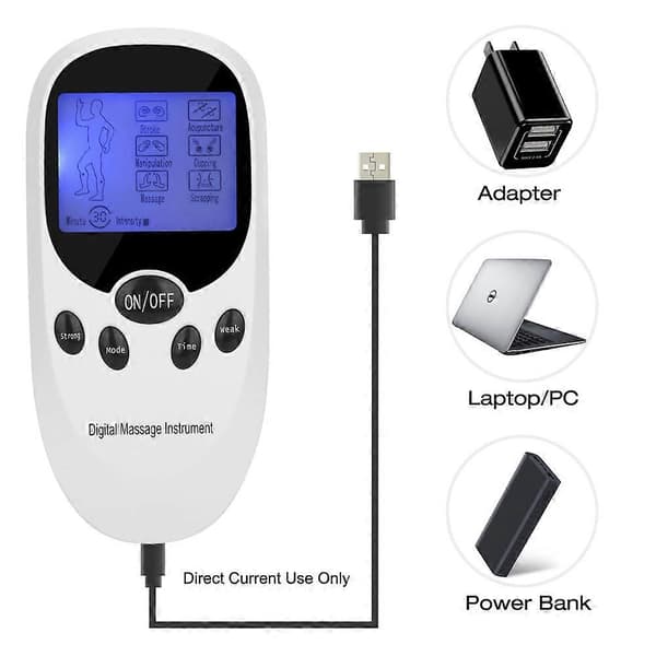 Digital elektronisk massagestimulator med dubbla utgångar för smärtlindring