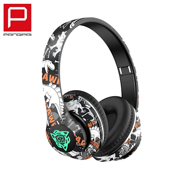 Goshyda Langattomat Bluetooth-kuulokkeet, Melunvaimennuskuulokkeet ja Ammattimaiset Subwoofer-kaiuttimet, Johdolliset Kuulokkeet Syvällä Bassoilla ja Graffiti-kuviolla C