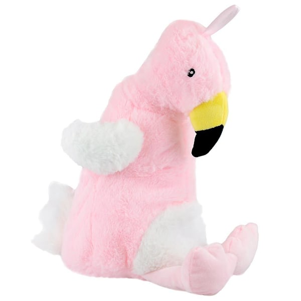 A2Z Lämpöpullo 750ML Pehmeä Pehmo 3D Eläin Fleece Päällinen Lämpöpullo Flamingo