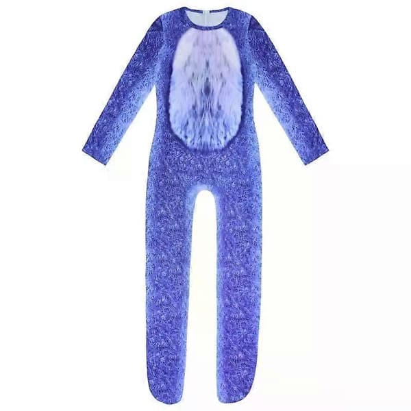 Stitch Tecknad Cosplay Kostym Halloween Party Jumpsuit Kostym