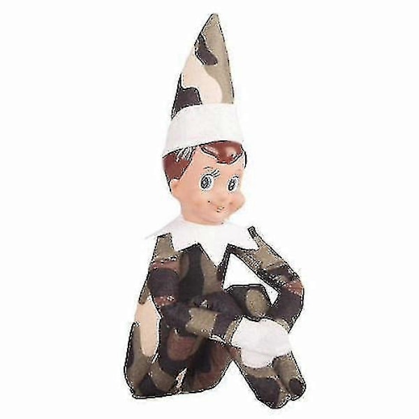 Jule Nyhet Plysjdukke Leketøy Alve Gutt Jente Figur På Julegavehylle -a11 Camouflage Girl
