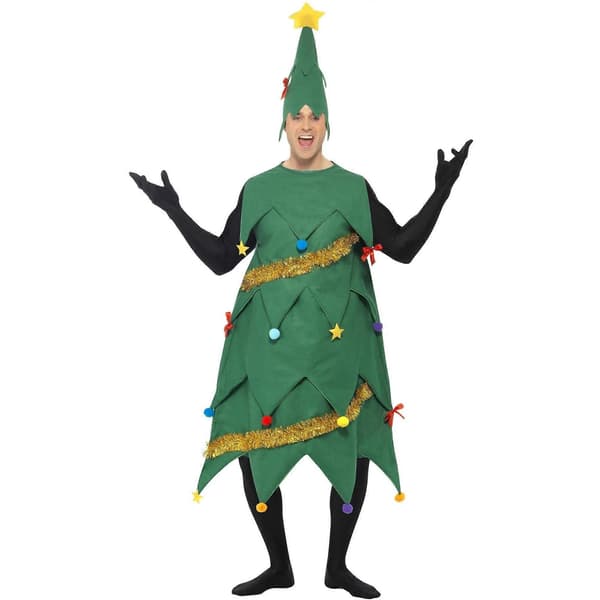 Unisex Vuxen Lyxig Julgransdräkt Set