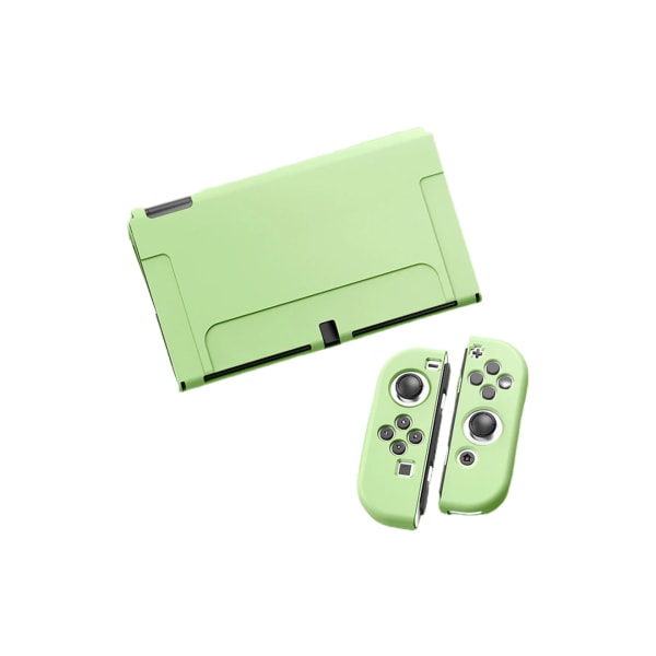 Spelkonsol Skyddsskal anti-scratch Mjuk TPU Joy-Con konsol case för Switch OLED-Grön