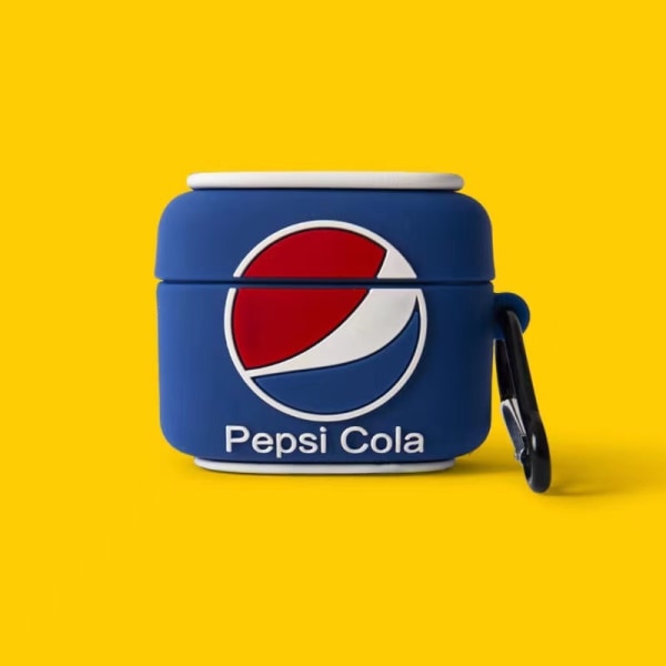 Pepsi söt tecknad hörlursbox, airpods 1/2 trådlös Bluetooth hörlursbox silikonbox.