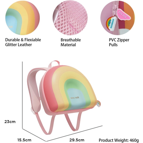 Barnehagesekk, søt småbarnssekk i gave til små jenter, barn i førskolealder, barnehage, minireiseveske - Regnbue