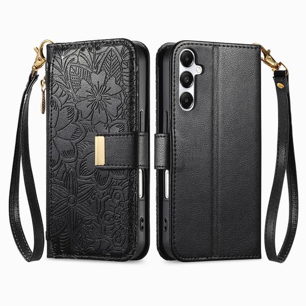 SAM S25 Fe, flipcover, kortholder med snor (sort)