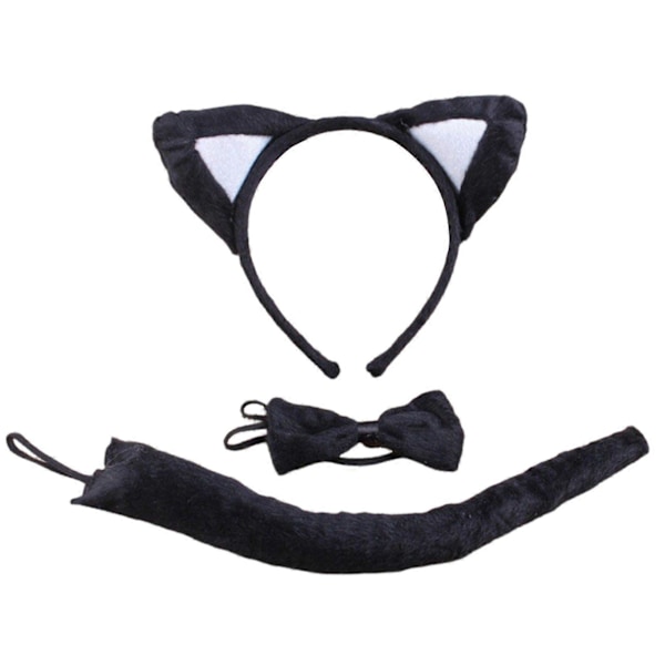 Eläinasu Korvat Panta Häntä Rusetti Setti Taaperoille Ja Lapsille Säädettävä Pehmo Eläinasu Halloween Cosplay Esitykseen Cat