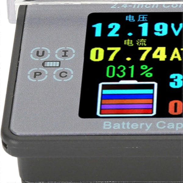 Batterikapasitet Coulomb Meter Bluetooth Spenning Strøm Temp Monitor 120V 50A med 3 meter Forlengelse