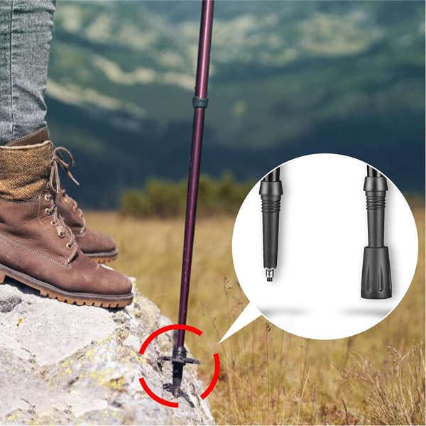 6 stk. Vandrestav Gummispidser Reservedele Gummispidser til Vandrestav Vandring Trekking Grid