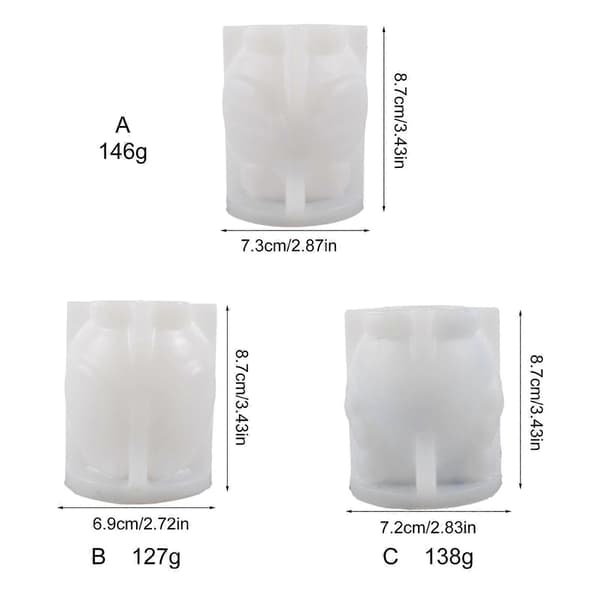 Djur Silikonform 3D Ugglor Doftljusform för Vax Aromaterapi Tillverkning DIY Hem Ljusform Heminredning