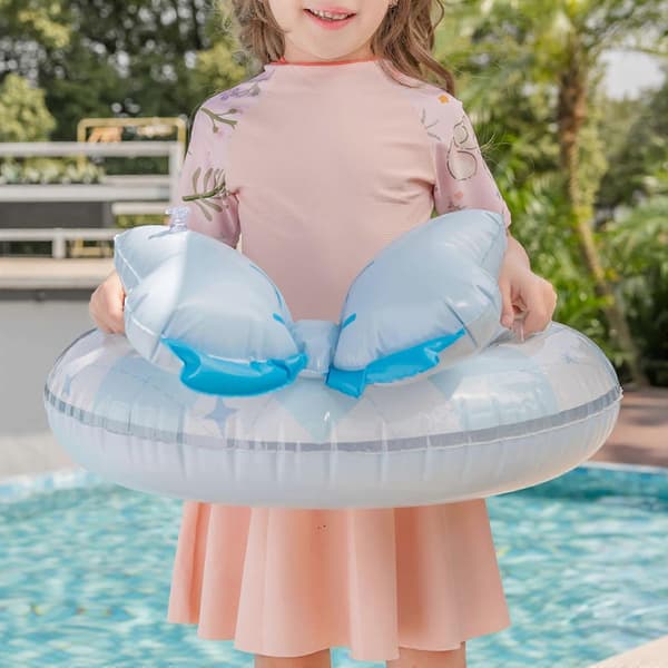 Bowknot Pool Hoop Simring Uppblåsbara Simringar Uppblåsbara Pool Float Bowknot Simringar pink heart