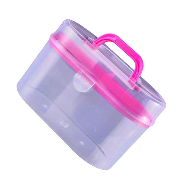 Transparent plastfodral för sybehör för förvaring bärbar