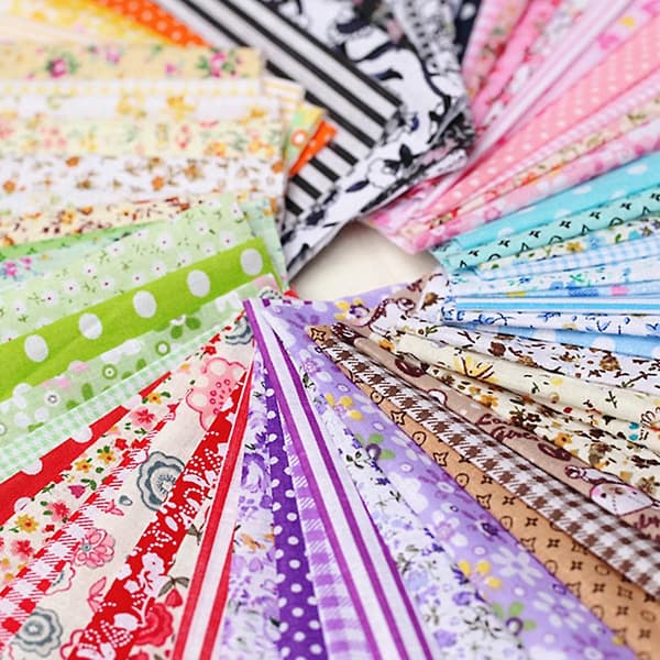100 pcs DIY Mixed Patterns Floral Printed Patchwork Cotton Fabric Sewing Quilting Cloth 100x1