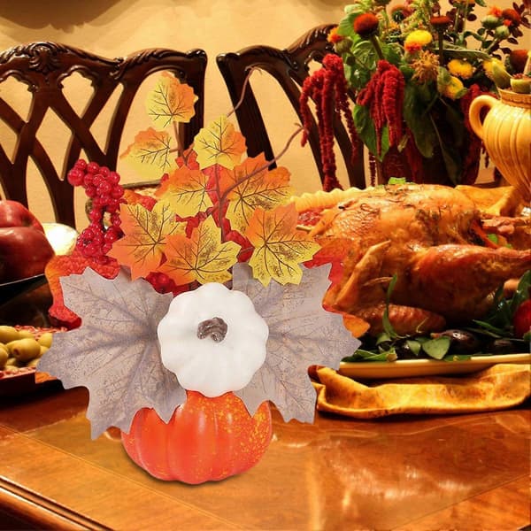 Efterårsgræskar kunstige efterårsgræskar høstdekoration hjemmefestpynt til Halloween efterår Thanksgiving B