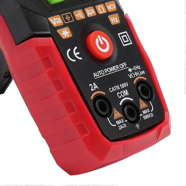 Digital Multimeter med Engelska Röstmeddelanden, Ficklampa, Bakgrundsbelyst Skärm, Automatisk, Bärbar, NCV DC AC