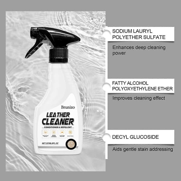 Leather Shampoo and Conditioner for Cars, Sofas, pH-Balanced, All-Natural Care