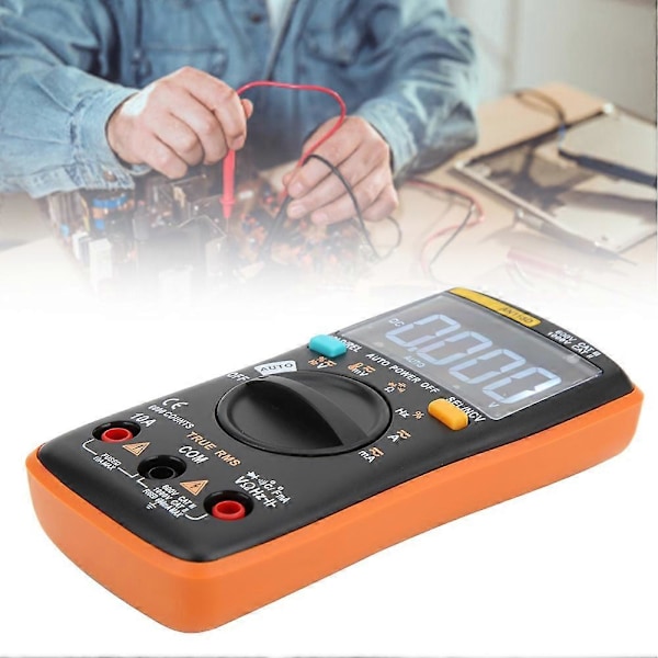 AN113D Digital Multimeter med 6000 räkningar Transistor Testare Automatisk Räckvidd AC/DC Spänning Testutrustning Orange