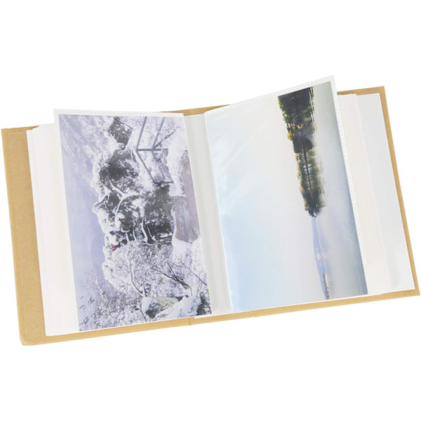 Mini 4x6 fotoalbum 100 fickor för barn flicka fotoalbum, [insidesidans storlek]: ca 15,7*10,5CM-giraff
