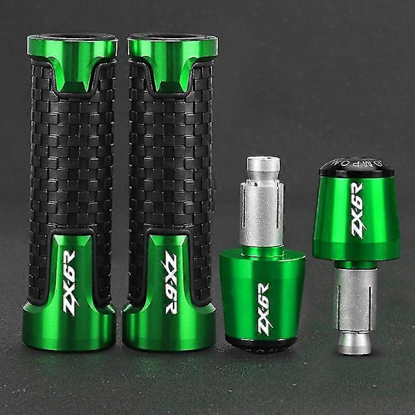 Till KAWASAKI ZX-6R ZX6R 1995-2012 2005 2006 2007 2008 2009 11 Ohjaustangon Pää Moottoripyörän Kahvat Päät Plus Ohjaustangon Kahvat Päät Vinkit Suojukset Moottoripyörän Polvi & Shi B grå set