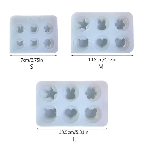 3D Puddingformet Lys Silikonform for DIY Håndlagde Lyspynt Form Håndverk Verktøy Bakeform L