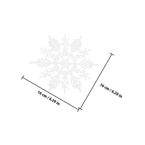 Snöflinga Hängande Ornament Julgransdekoration för 6-delars set