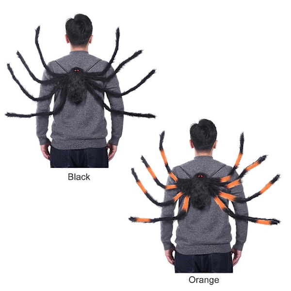 Halloween Voksen Edderkop Rygsæk Kostume Sort Farverigt Edderkoppetøj Sjov Kvinde Slikpose 8 Edderkoppe Ben, 100% Ny Orange