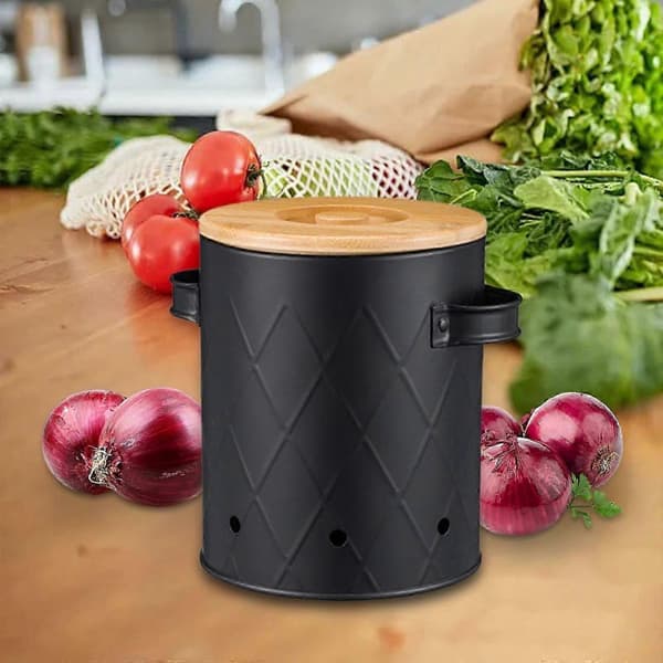 Potato Bin Food Storage Container with Lid Vegetable Storage Box Kitchen Storage Jar for Pantry Countertop - Perfet