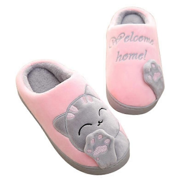 Damskor Komfort Korall Fleecetofflor Fuzzy Plush Foder Halkskydd Inomhus & Utomhus Gray S Half Pack