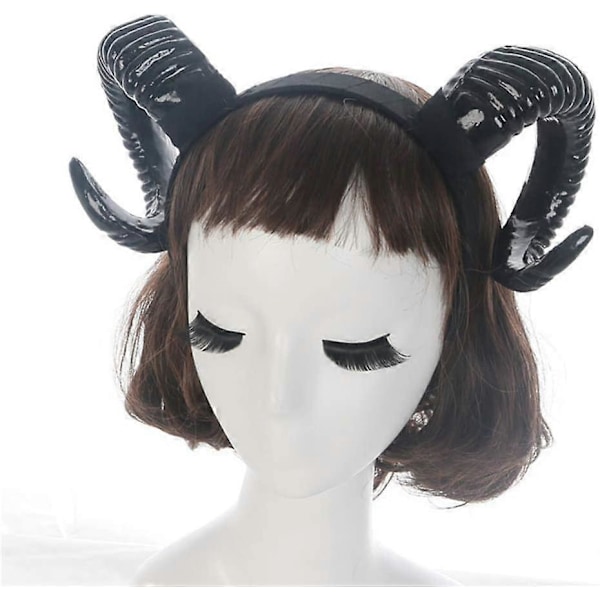 Simuleringsklor Huvudband Halloween Kostym Cosplay Fotorekvisita - (Svart)