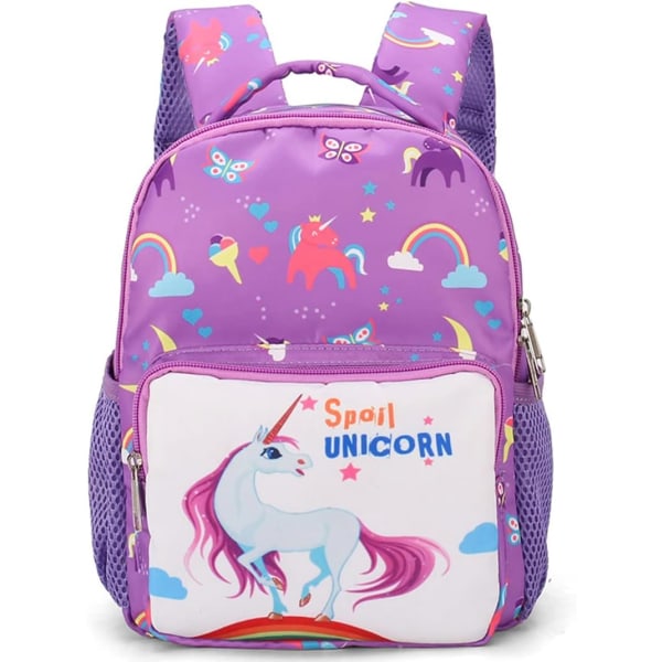 oddler Unicorn Backpack, 11 inch Lightweight Breathable Cute Bag Purple for Toddlers Boys & Girls, Unicorn Rucksack Toddler Kids Bag 11 * 8 * 4in