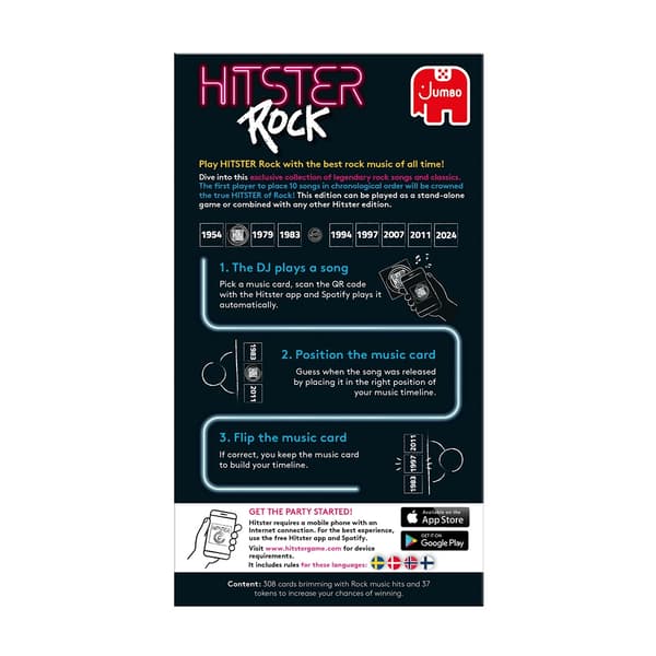 Hitster Rock Nordic Multifärg Kartong, papper