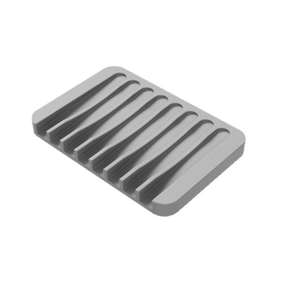 Self-Draining Soap Dish - Silicone Soap Dish with Water Drain - Non-Slip Bathroom Soap Saver for Kitchen