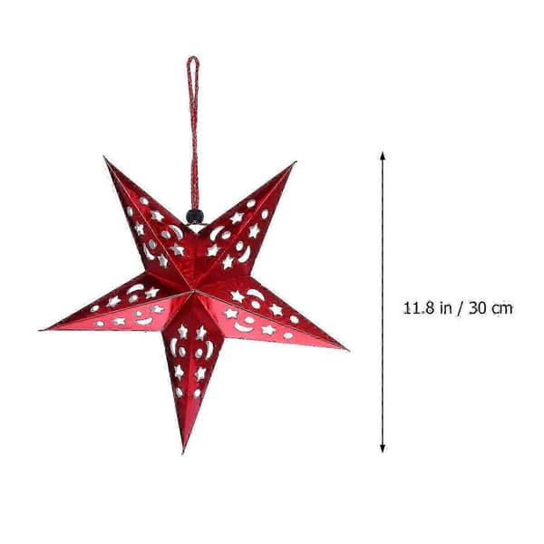 Juleophæng stereo hængende lys til 2 sæt 30X30X7CM Red