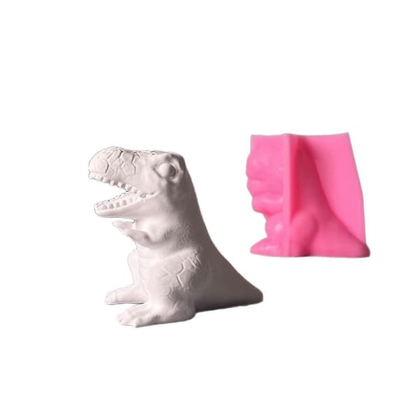 Dinosaur figur silikone lysforme til epoxyharpiks lys sæbefremstilling forme slik chokolade fondant silikoneforme
