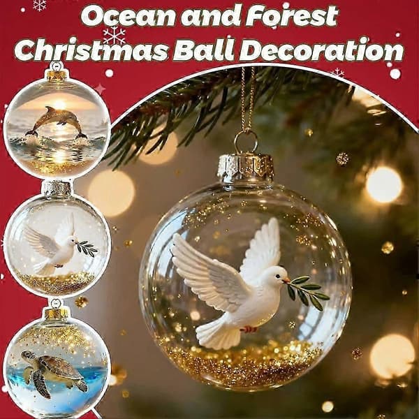 2026 Ocean- och Skogsjulgranskulor Samling Minnesdekoration