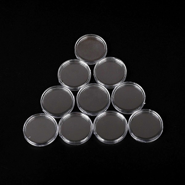 Transparent Myntaskar 100 st 1Oz 40mm Kapslar Fodral Commemorative Mynt