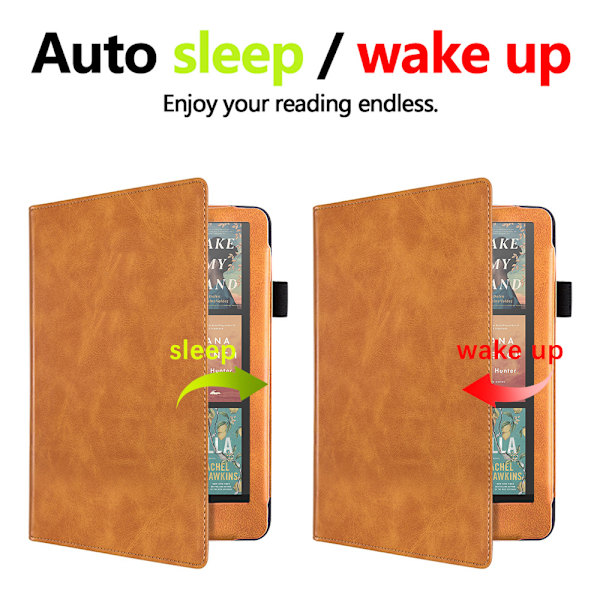 Stand Case for Kindle Paperwhite (12th Generation-2024) with Hand Strap, Smart PU Leather Case, Auto Sleep/Wake Function, Pre